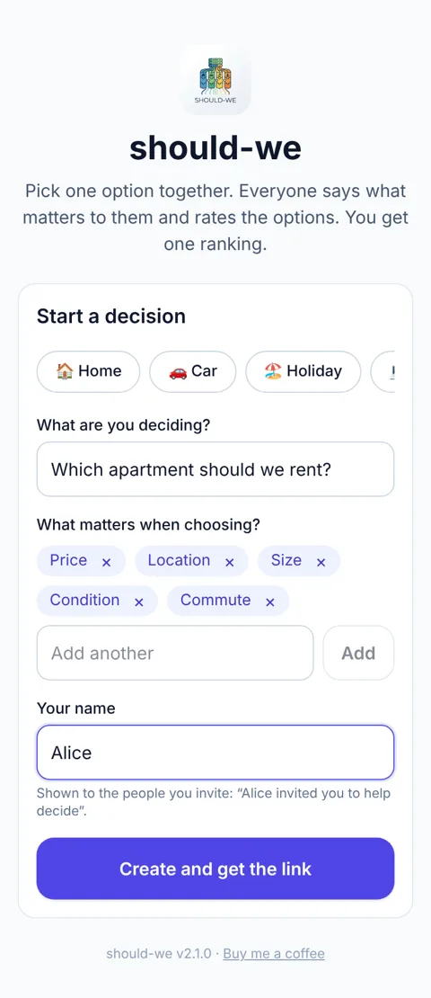 should-we start screen for a new decision